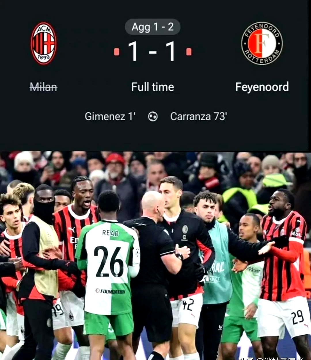 包含AC米兰绝地反击马德里竞技，迪马利亚绝境逆转的词条